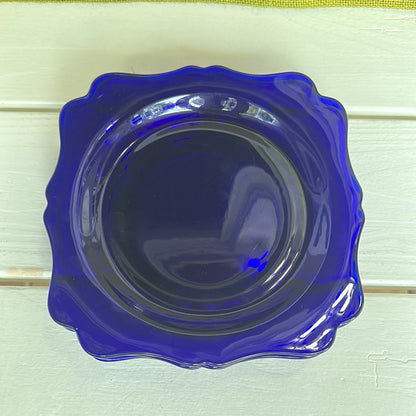 Vintage LE Smith Cobalt Blue Mount Pleasant 8" Plates, Set of 4