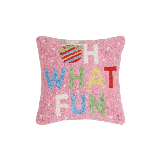 Oh What Fun Hook Pillow