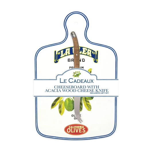 Vintage Olive California Melamine Cheeseboard Gift Set