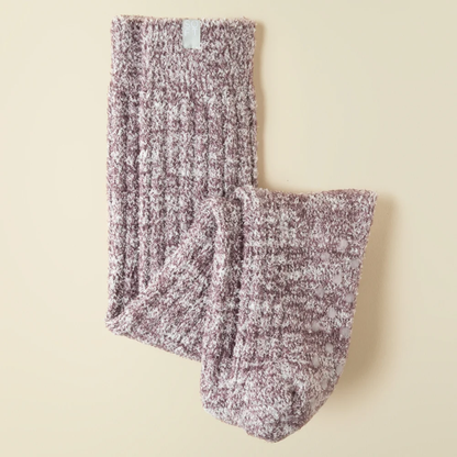 Heather Driftwood Slouchy Marshmallow Socks