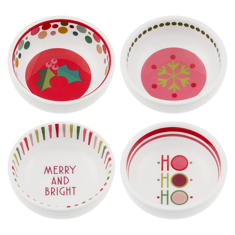 Mini Melamine Retro Holiday Bowl