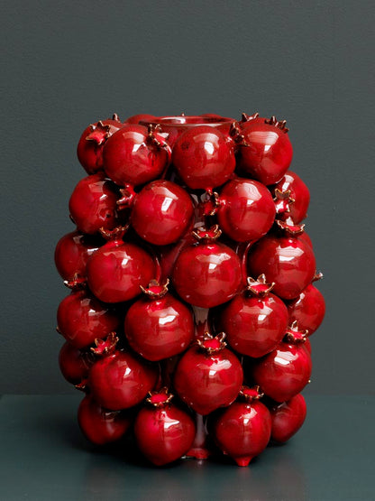 High Vase Farandole of Pomegranates