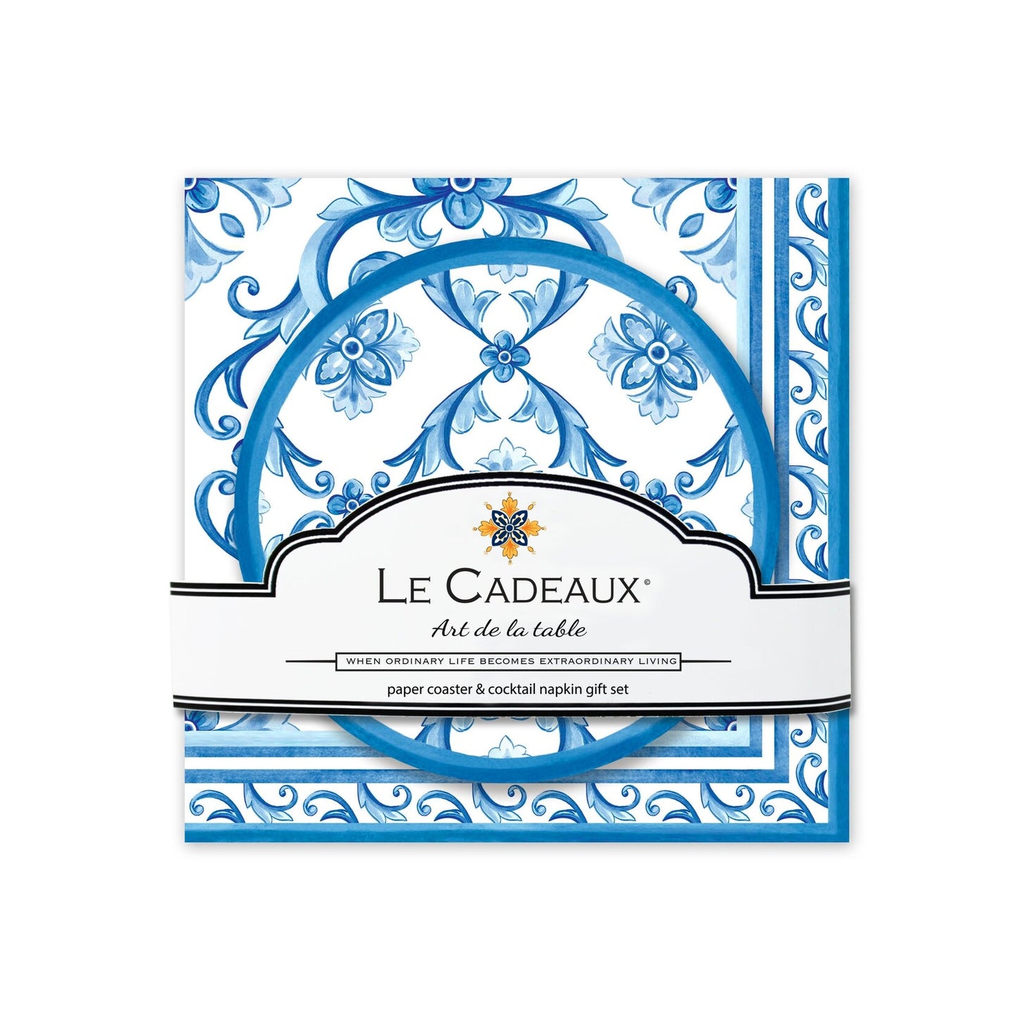 Mallorca Cocktail Napkins & Double Sided Coasters Gift Set