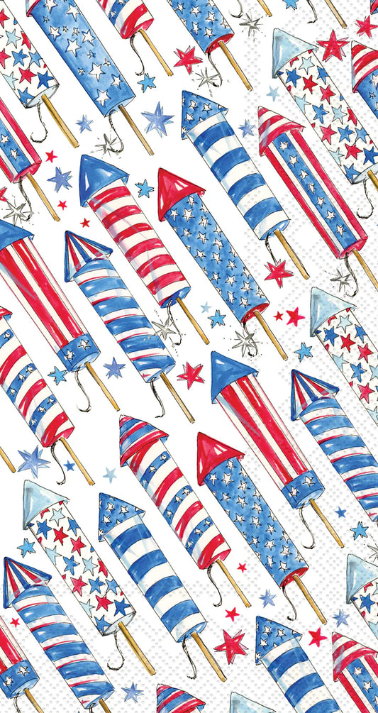 Patriotic Rockets Guest Towel