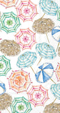 Coral Umbrella Pattern Guest Towel