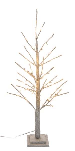 Small 78 Warm White LED Light Up Silver Twig Tree