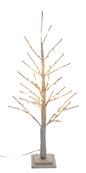 Small 78 Warm White LED Light Up Silver Twig Tree