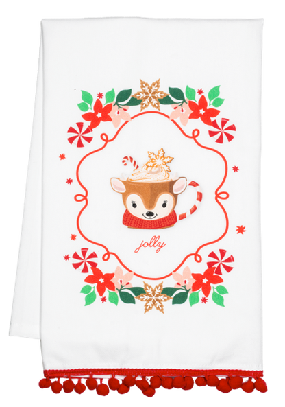 Baking Holiday Message Tea Towel