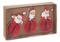 Vintage Honeycomb Santa Ornaments