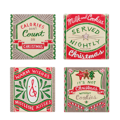 Retro Holiday Message Coaster