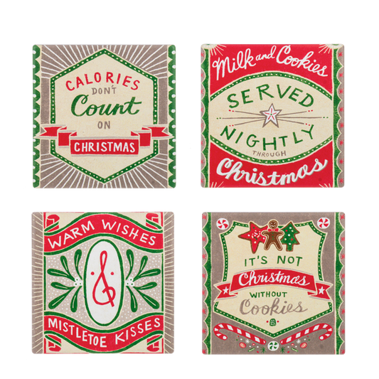Retro Holiday Message Coaster