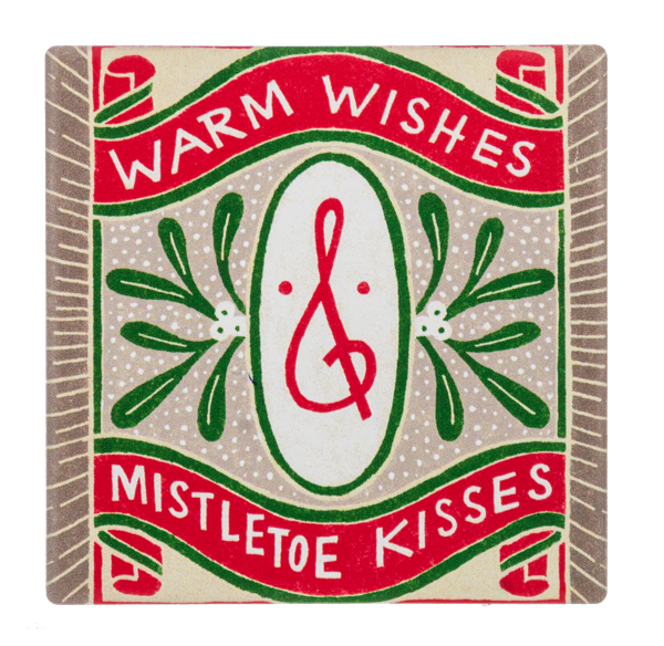 Retro Holiday Message Coaster