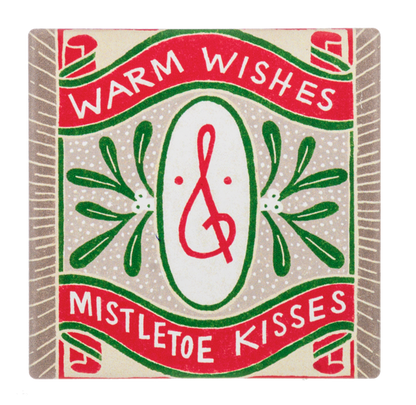 Retro Holiday Message Coaster