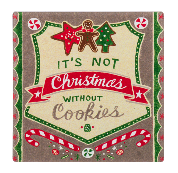 Retro Holiday Message Coaster