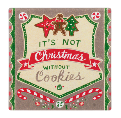 Retro Holiday Message Coaster