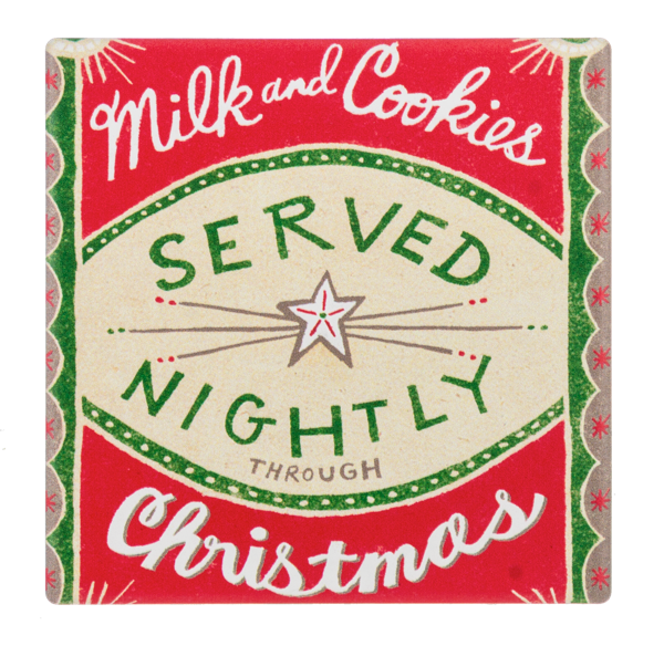 Retro Holiday Message Coaster