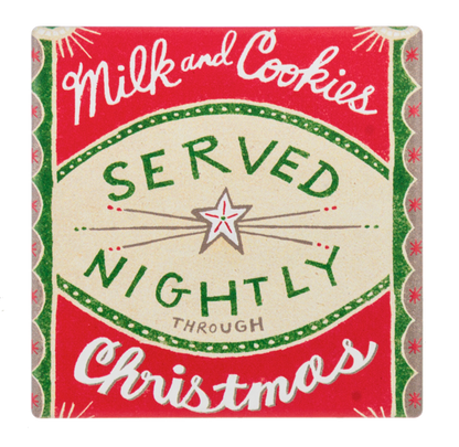 Retro Holiday Message Coaster