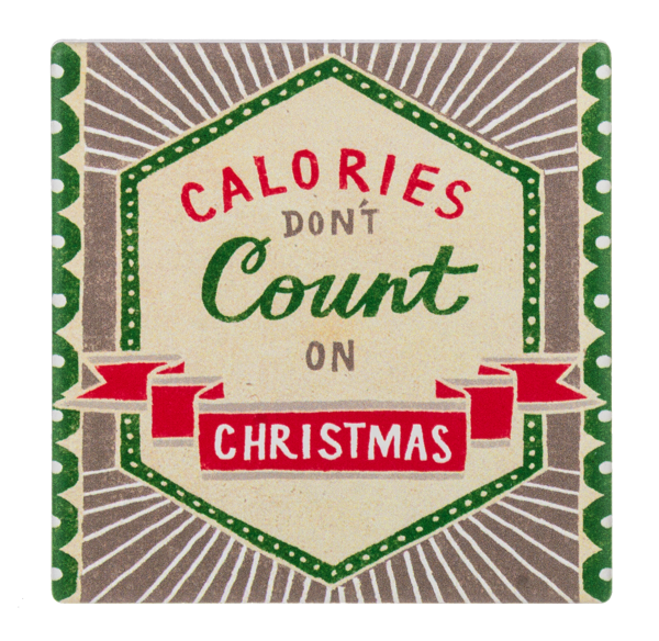Retro Holiday Message Coaster