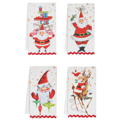 Retro Santa Tea Towels