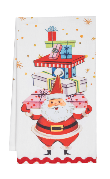 Retro Santa Tea Towels