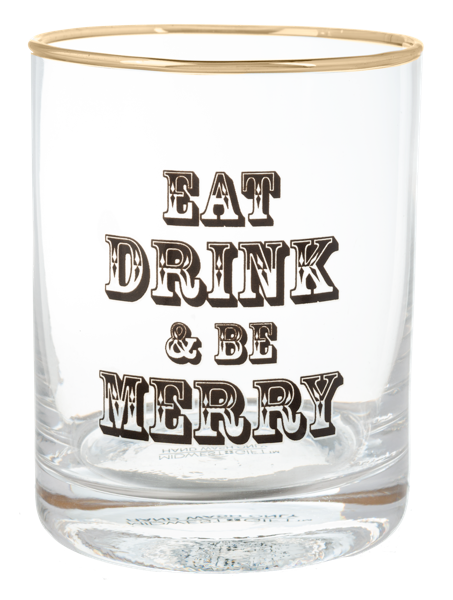 Holiday Message Low Ball Glasses