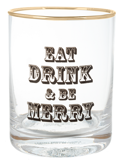 Holiday Message Low Ball Glasses