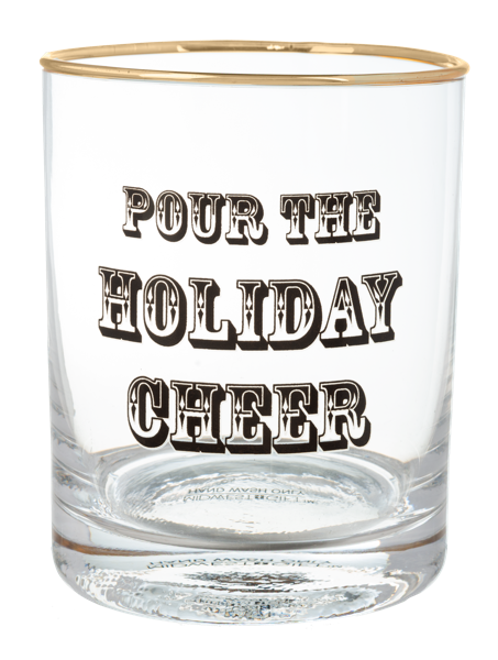 Holiday Message Low Ball Glasses