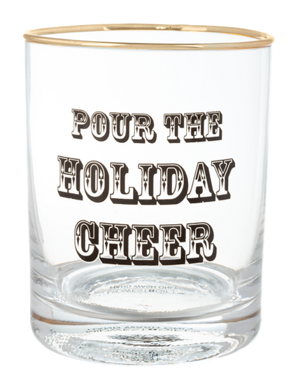 Holiday Message Low Ball Glasses