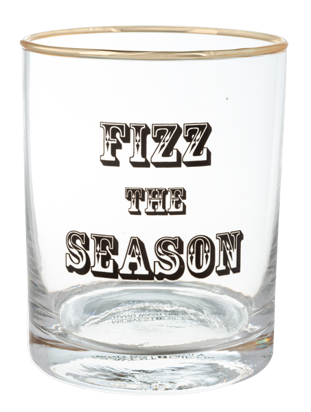 Holiday Message Low Ball Glasses