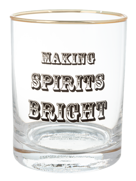 Holiday Message Low Ball Glasses