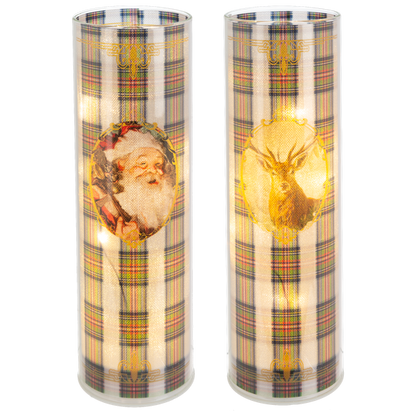 LED Light Up Holiday Santa & Deer Pillars (*Two Styles*)