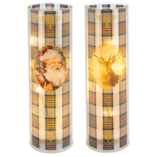 LED Light Up Holiday Santa & Deer Pillars (*Two Styles*)