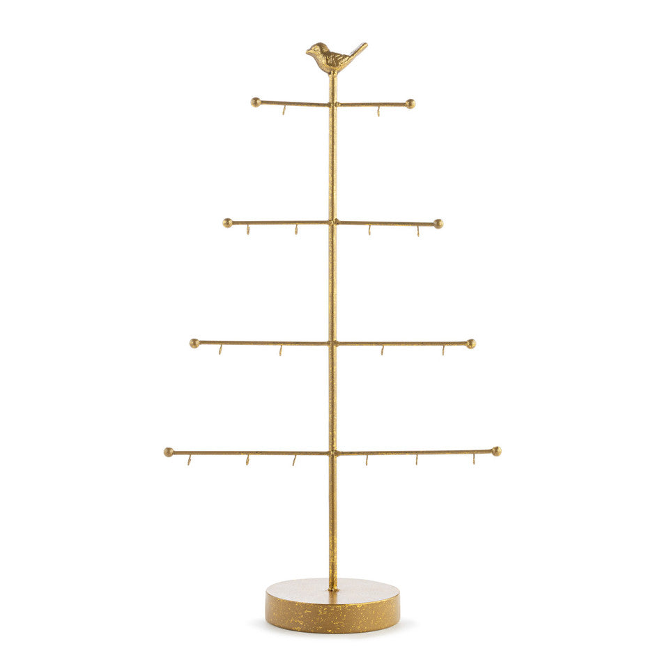 Gold Metal Ornament Tree Display