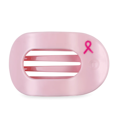 Teleties Pink Ribbon Power Flat Round Hair Clip
