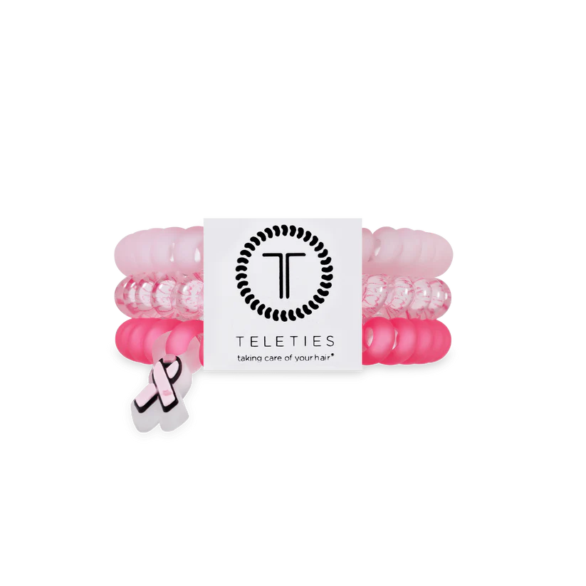 Teleties Pink Ribbon Power Small Hair Ties
