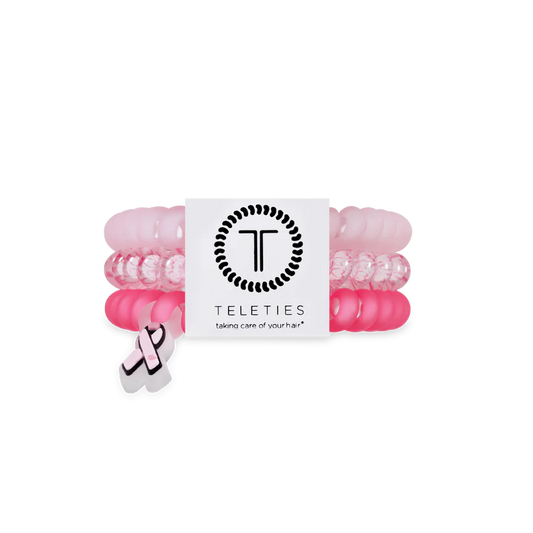 Teleties Pink Ribbon Power Small Hair Ties