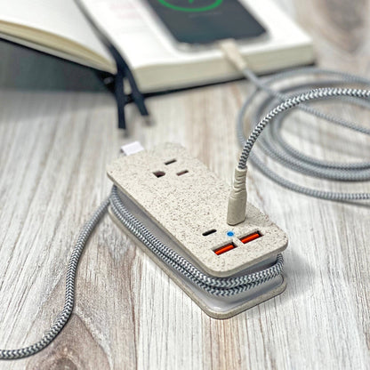 Natural Power Trip Eco Outlet/USB/USB-C Fast-Charging Electronics Charging Station