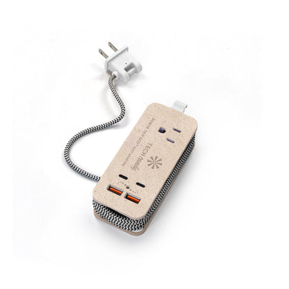 Natural Power Trip Eco Outlet/USB/USB-C Fast-Charging Electronics Charging Station