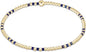 Hope Joy Pattern 2mm Bead  Bracelet - Blue Metallic
