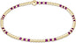 Hope Joy Pattern 2mm Bead  Bracelet - Fuchsia