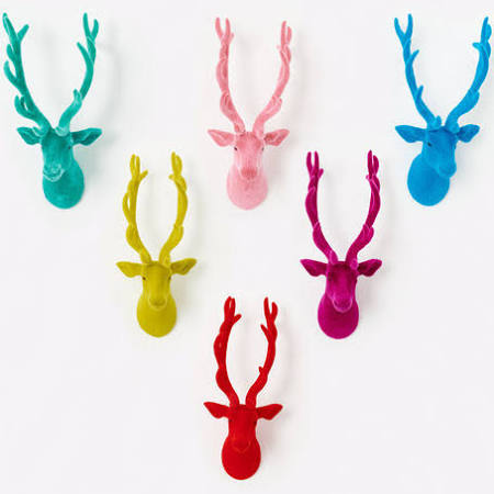 Flocked Deer Wall Mount