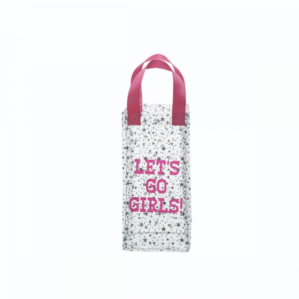 Let’s Go Girls Star Clear Wine Bag