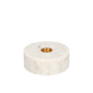 Marble Base Candleholder, White, 3.9 x 1.4"