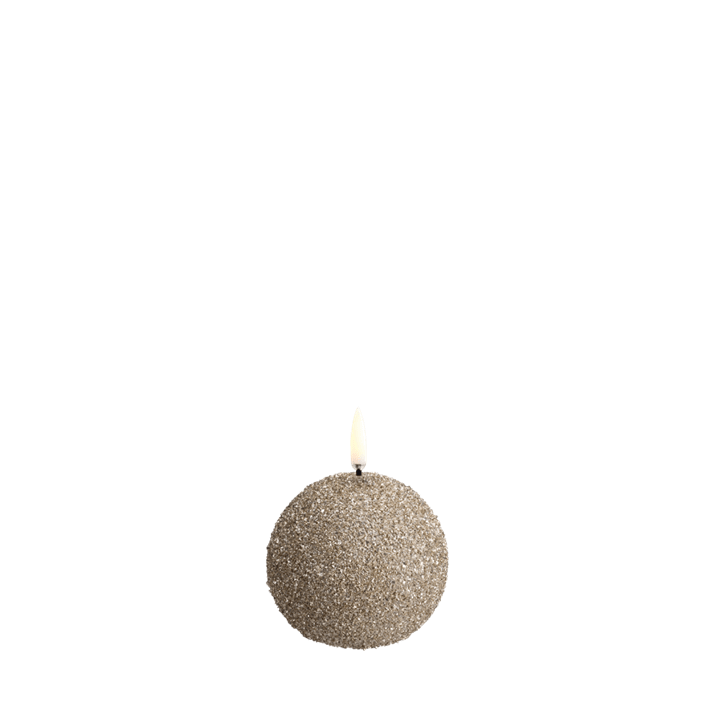 Uyuni LED Round Candle, Champagne Glitter