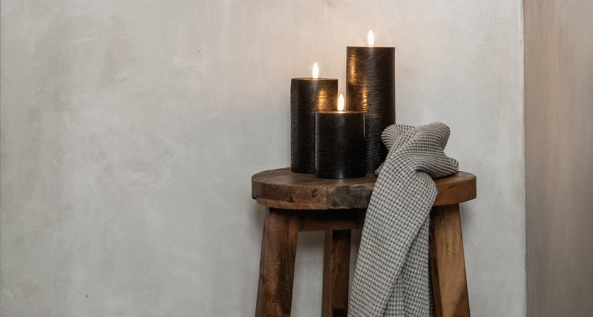 Uyuni Melted Pillar Candles Rustic