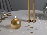Uyuni Gold Round Candle with taper candles