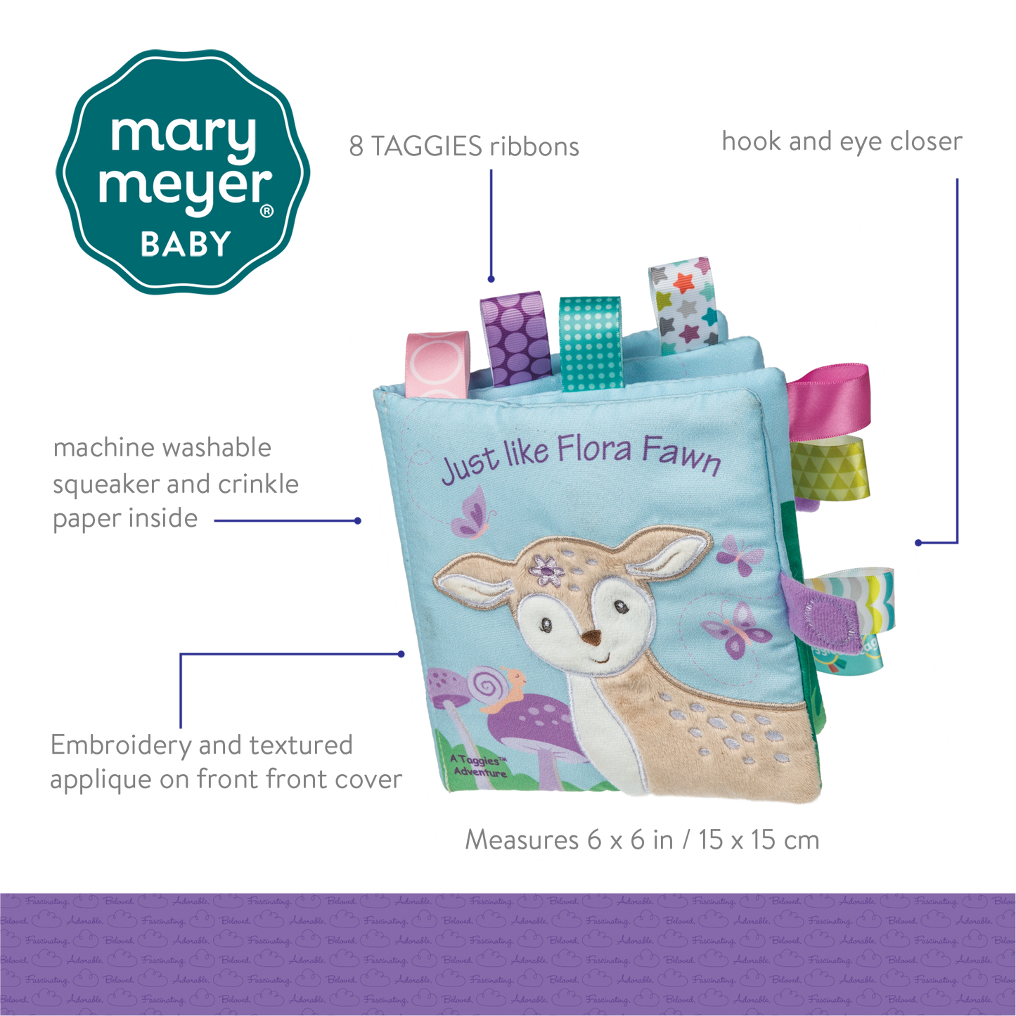 Taggies Flora Fawn Soft Book – 6×6″