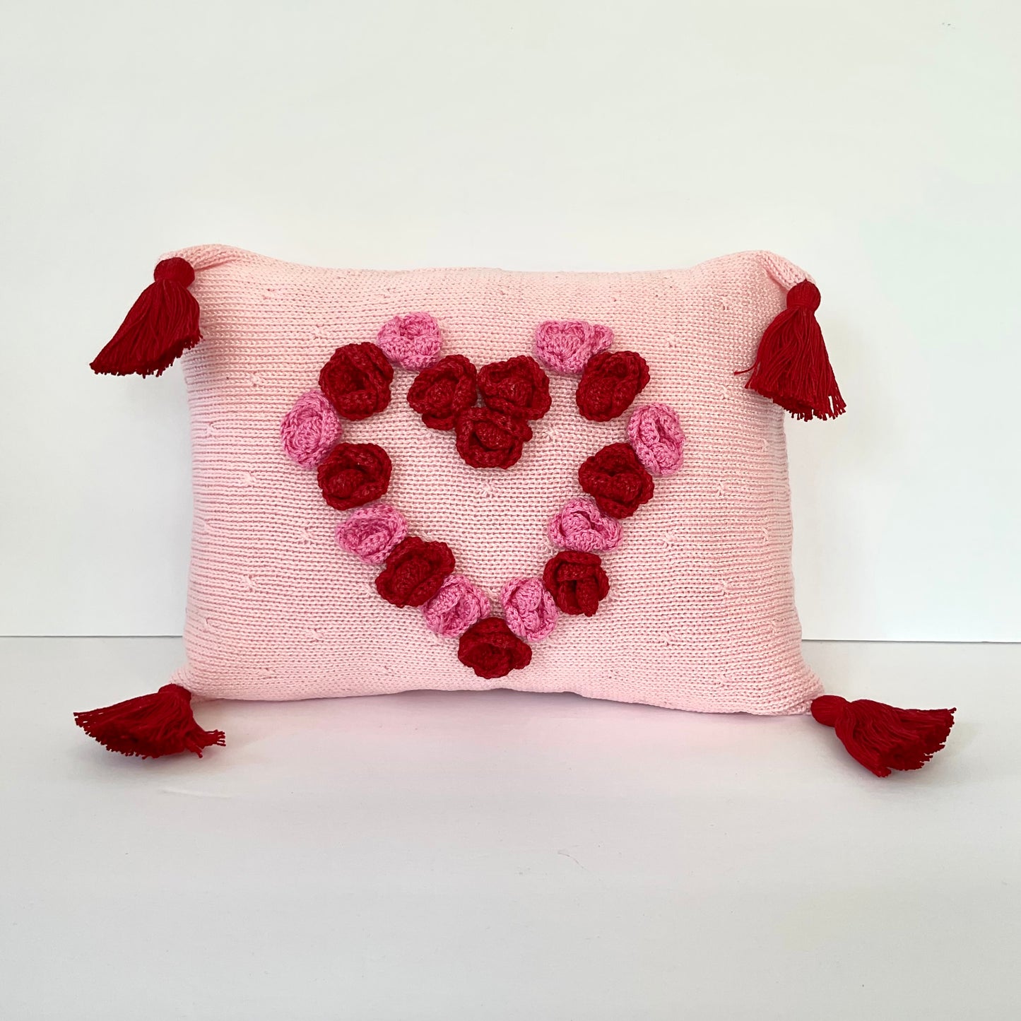 8 x 11 Flower Heart Pillow with Filler
