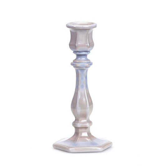Pair of Mosser Glass 7 1/2" Candlesticks in Marble