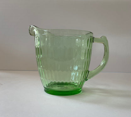 Vintage Small Uranium Glass Pitcher with a few little chips on the rim